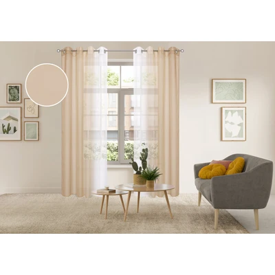 Abbildung von OTTO home Gardine "Nivva" Ösen 2 Stk. tlg. Transparent, Ösen- Aufhängung, Pflegeleicht, 2er Set