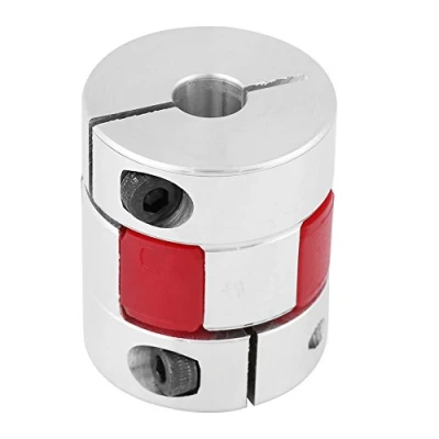 Abbildung von Wellenkupplung 8mm bis 12mm Wellen Pflaume Elastischer Kupplungskoppler Aluminiumlegierungs Pflaumen Verbindungswelle für Schrittmotor(7mm 11mm)