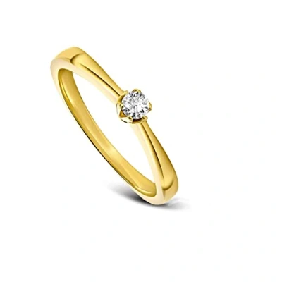 Abbildung von Miore Ring Damen 0.09 Ct Solitär Diamant Verlobungsring aus Gelbgold 9 Karat / 375 Gold, Schmuck