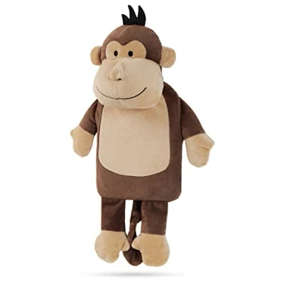 Abbildung von CityComfort Wärmflasche 1L mit Bezug Tier, Super Weichem Plüschbezug, Hot Water Bottle Faultier Geschenk (Braun Affe)