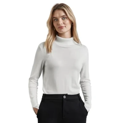 Abbildung von Street One Rollkragen Strickpullover, Damen, Größe: 40, Weiß