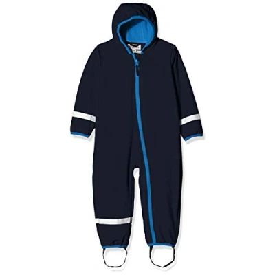 Abbildung von Playshoes Unisex Kinder Softshell Overall Fleece Gefüttert Outdoor Jumpsuit, marine, 86
