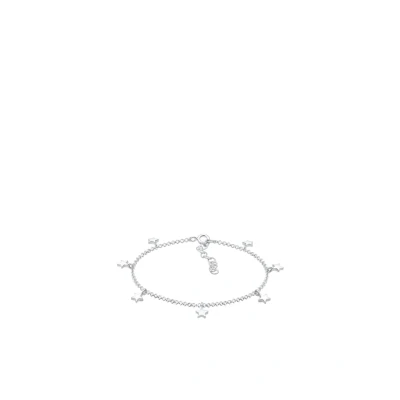 Abbildung von Elli Anklet Stars Armband silvercoloured, Damen, Größe: 22, Silver coloured