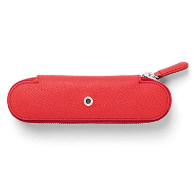 Abbildung von Graf von Faber Castell 118676 Epsom Reißverschluss Etui für 2 Schreibgeräte India Rot