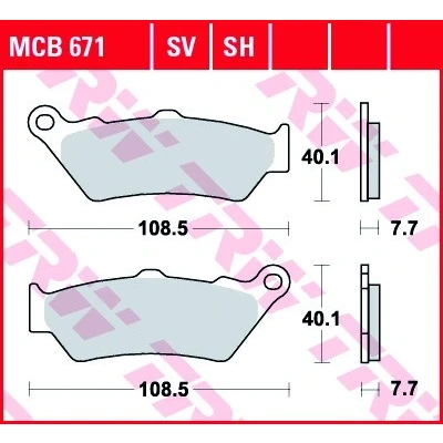 Abbildung von TRW Sinter Street MCB671SH Bremsbelagsatz