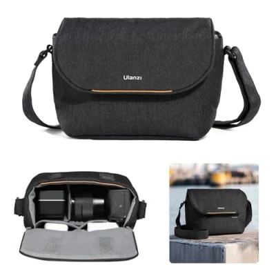 Abbildung von ULANZI Kameratasche, SLR/DSLR Crossbody Fotografie Kleine Tasche Mode, Umhängetasche für Damen und Herren Kompatibel spiegellose Sony Canon Nikon Kamera Wasserdicht Leicht