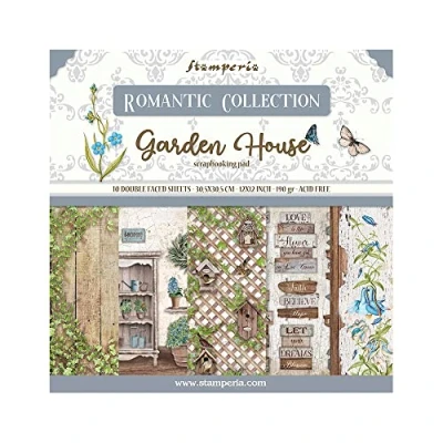 Abbildung von Stamperia Intl, KFT (3pl) Garden House Scrapbooking Pad 30x30, SBBl102, Multicolor, 30.5cmx30.5cm