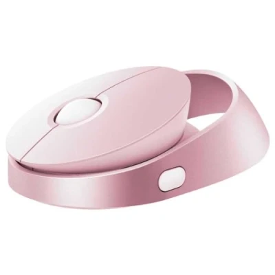 Abbildung von Rapoo Ralemo Air 1 kabellose Maus wireless Mouse 1600 DPI Sensor umweltfreundlicher wiederaufladbarer Akku ergonomisch für Links und Rechtshänder PC &amp; Mac pink