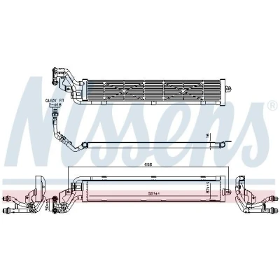 Abbildung von NISSENS 606268 Kühler, Motorkühlung Aluminium 551 82 16 Kühlrippen gelötet VOLKSWAGEN: Passat B8 Variant, Golf 7, AUDI: A3 Sportback, Q3 Sportback