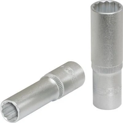 Abbildung von KS TOOLS 917.3855 Steckschlüsseleinsatz 3/8Zoll DIN 3120, ISO 1174, 3124, 2725 8.0, 8,0 Chrom Vanadium Stahl Zwölfkant gerändelt