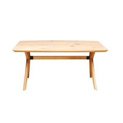 Abbildung von OTTO home Esstisch "Arco Küchentisch, Tisch, Speisetisch, Esszimmertisch, Familientisch" 4 cm Tischplatte, Eiche geölt, Schweizer Kante &amp; gekreuzte Beine