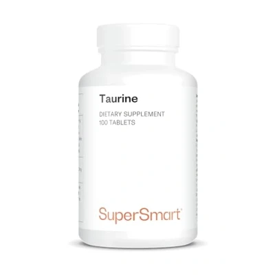Abbildung von Taurin Steigert die körperliche und geistige Leistungsfähigkeit Antioxidative Aminosäure Unterstützt Erholung der Muskeln nach Belastung Ohne GVO Vegan Supersmart
