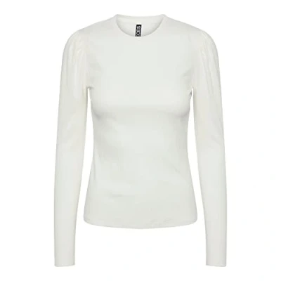 Abbildung von Pieces Pcruka PUFF Langarmshirt, Damen, Größe: Medium, Cloud dancer