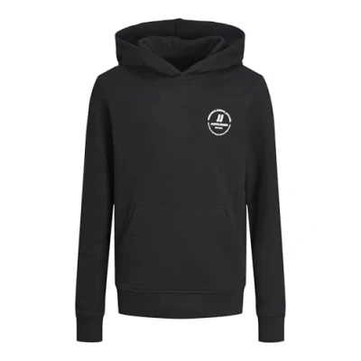 Abbildung von Jack &amp; Jones Junior LOGO Kapuzenpullover für Kinder, Größe: 128, Black