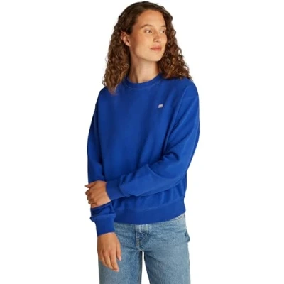 Abbildung von Tommy Hilfiger Contrast FLAG Sweatshirt, Damen, Größe: XXS, Noble blue