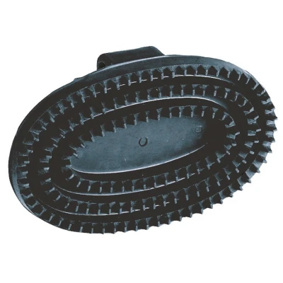 Abbildung von Kerbl Gummistriegel Oval, Hartgummi, Schwarz