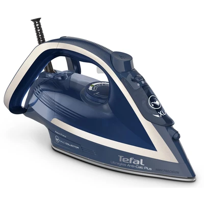 Abbildung von Tefal FV6830 Ultragliss Anti Kalk Plus Dampfbügeleisen 2800 Watt Dampfstoß: 250 g/Min. 50 Dampfabgabe abnehmbarer Kollektor kratzfeste Bügelsohle Blau/Weiß