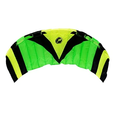 Abbildung von Wolkenstürmer® Paraflex Sport 2 Leiner Lenkmatte 1.7 (grün) Flugfertige mit Lenkbar Zweileiner Lenkdrachen für Jugendliche &amp; Erwachsene