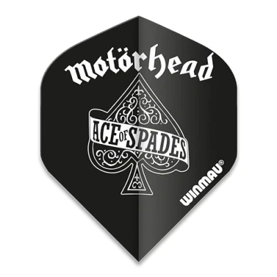 Abbildung von WINMAU Rock Legends Motorhead Ace of Spades Rhino Extra Thick Dart Flights 1 Satz pro Packung (Insgesamt 3 Flüge)