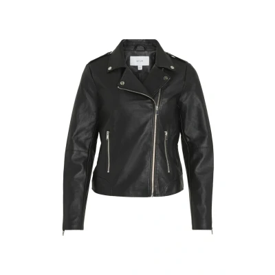 Abbildung von VILA Vicara Kunstlederjacke, Damen, Größe: XL, Black