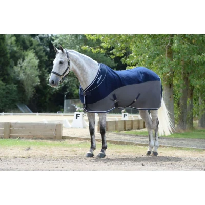 Abbildung von Weatherbeeta Fleecedecke Thermo Air Standard Neck Navy/ Grau 135/185