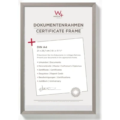 Abbildung von walther design AJ130D Aluminium Bilderrahmen Chair, 21x29,7 cm DIN A4, Stahl