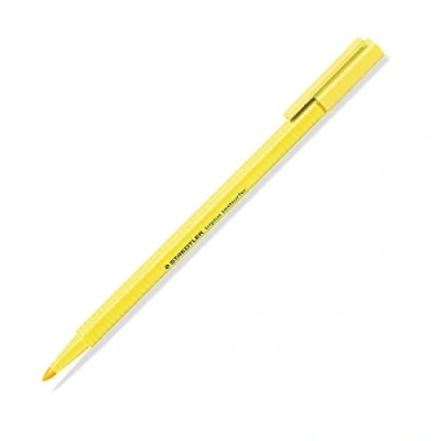 Abbildung von Staedtler Textmarker triplus Highlighter, ergonomische Dreikantform, Hohe Qualität Made in Germany, Linienbreite 1 4 mm, Set mit 10 Stück, Pastell Farbe Sonnenblumengelb, 362 C 100