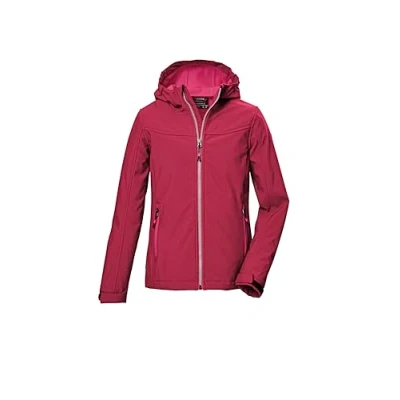 Abbildung von killtec Mädchen Softshelljacke/Outdoorjacke mit Kapuze KOW 349 GRLS SFTSHLL JCKT, dunkel himbeere, 152, 42142 000