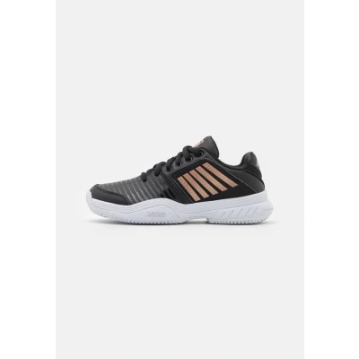 Abbildung von K SWISS Court Express HB Tennisschuh für Sandplätze, Damen, Größe: 38, White/black/rosegold Schuhe