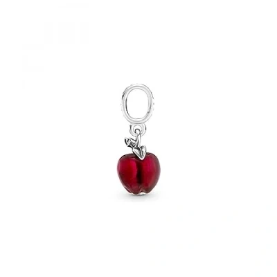 Abbildung von PANDORA Murano Glas Roter Apfel Charm Anhänger in Sterling Silber mit Zirkonia Moments Collection