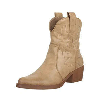 Abbildung von Elara Cowboy/Bikerstiefelette, Damen, Größe: 38, Braun Schuhe