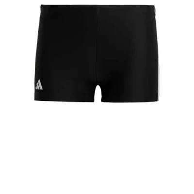 Abbildung von adidas Herren 3 Stripes Boxer Badehosen, Black/White, XL