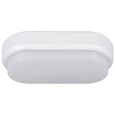 Abbildung von Müller Licht LED Feuchtraumleuchte &quot;Ipsum&quot; ideal geeignet für Flur und Kellerräume zur Wand Deckenmontage: IP54 Ovalform Kunststoff 8 W Weiß