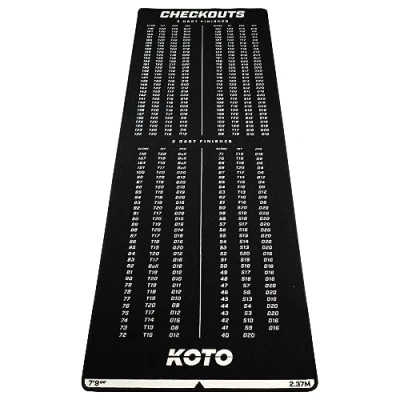 Abbildung von KOTO Teppich Checkout 237 x 80 cm, inkl. Score Indikator, rutschfeste Dartmatte