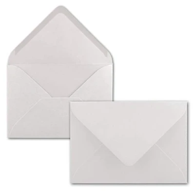 Abbildung von 25 Mini Brief Umschläge Natur Weiß 5,2 x 7,6 cm Miniatur Kuverts mit Nassklebung für Blumen Grüße, Grußkarten, Anhänger &amp; Geld Geschenke FarbenFroh by GUSTAV NEUSER