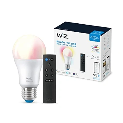 Abbildung von WiZ Tunable White LED Lampe, Standardform, E27, 60W, Vintage Design, dimmbar, warm bis kaltweiß, smarte Steuerung per App/Stimme über WLAN