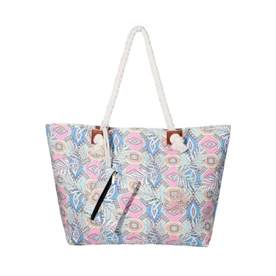 Abbildung von DonDon Badetasche XXL Familie Strandtasche Damen mit Reißverschluss Beach Bag groß Modern Life