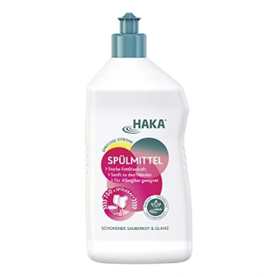 Abbildung von HAKA Spülmittel Spritzige Zitrone, 750 Anwendungen, kraftvoll, Allergiker geeignet, ml