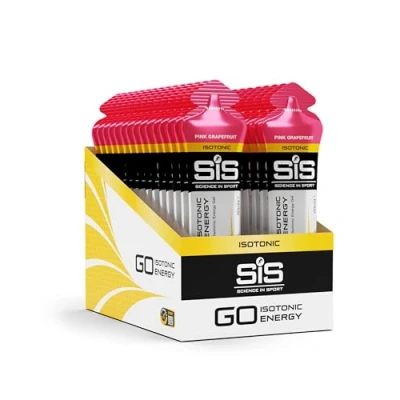 Abbildung von Science in Sport GO Isotonic Energy Gel 30 x 60ml Pink Grapefruit, Vegan isotonische Formulierung mit 22g Kohlenhydrate, Guter Energielieferant, Optimale Alternative für Getränke