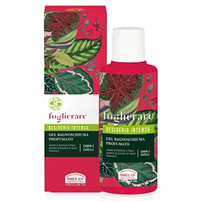 Abbildung von Helan, Foglierare, Desiderio Intenso Shampoo und Duschgel, natürliches Gel für Körper Haare, nachhaltiges Duschgel mit Kokos Pfirsichöl, zartes duftendes Schaumbad, 200 ml