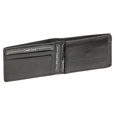 Abbildung von LEAS Minischeintasche mit RFID Schutz Echt Leder, schwarz Mini Edition
