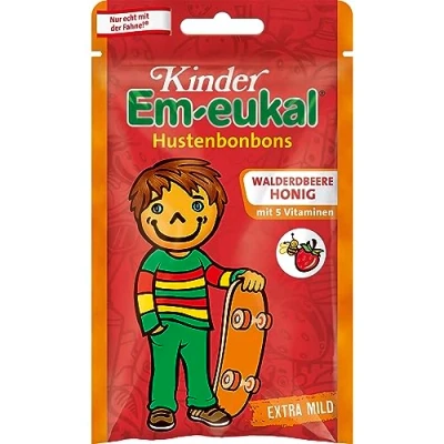 Abbildung von Em Eukal Kinder Bonbons Walderdbeere honig zh.