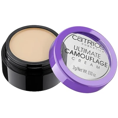 Abbildung von Catrice Ultimate Camouflage Cream, CC Nr. 010, Nude, langanhaltend, mattierend, natürlich, für unreine Haut, vegan, ohne Parfüm, Alkohol, Parabene, 1er Pack (3g)