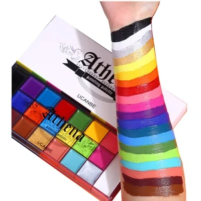Abbildung von Beauty Searcher 20 Farben Gesicht Body Painting Öl, sicher für Kinder/Erwachsene Flash Tattoo Malerei Kunst, Party Make up Kostüm Professionelle Palette