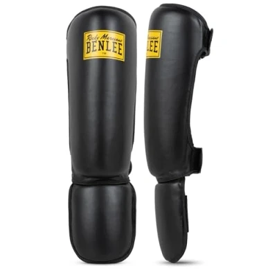 Abbildung von Benlee Schienbeinschoner aus Kunstleder (1 Paar) Guardian Black L/XL