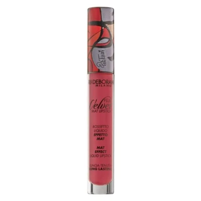 Abbildung von Deborah Milano Fluid Velvet Mat Lipstick, Nr. 8 Classy Mauve Painted by Paola Turani, flüssiger Lippenstift, matt, langanhaltend, für weiche und feuchtigkeitsspendende Lippen, 4,5 g