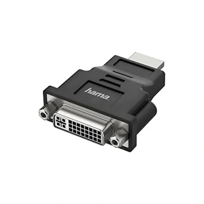 Abbildung von Hama HDMI auf DVI Adapter Ultra HD 4K 60 Hz (HDMI Stecker, Buchse 24+5, zum Anschluss von PC, Laptop, Computer mit an Monitor, TV oder Beamer umgekehrt, Konverter)