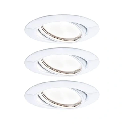 Abbildung von Paulmann 93427 LED Einbauleuchte Base rund incl 3x5W dimmbar Einbaustrahler Weiß Spot Metall Einbaulampe 3000 K