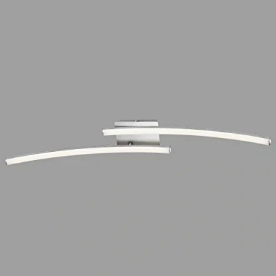 Abbildung von Briloner Leuchten LED Deckenleuchte, Deckenlampe 2 flammig, 1.400 Lumen, 3.000 Kelvin (warmweiß), 18 Watt, Aluminiumfarbig, 782x120x61mm (LxBxH), Aluminium Farbig
