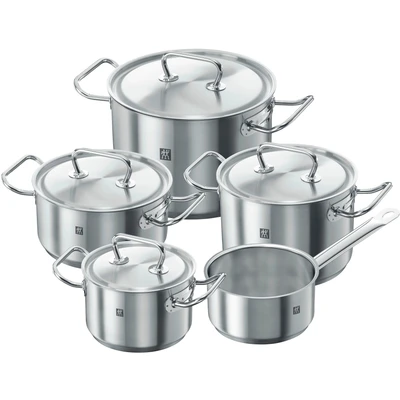 Abbildung von ZWILLING Kochtopf Set, 5 tlg., 4 Deckel, Induktionsgeeignet, Edelstahl, Twin Classic
